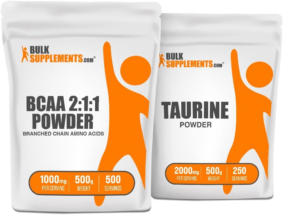 BulkSupplements BCAA 2:1 500g + Taurine 500g Sche