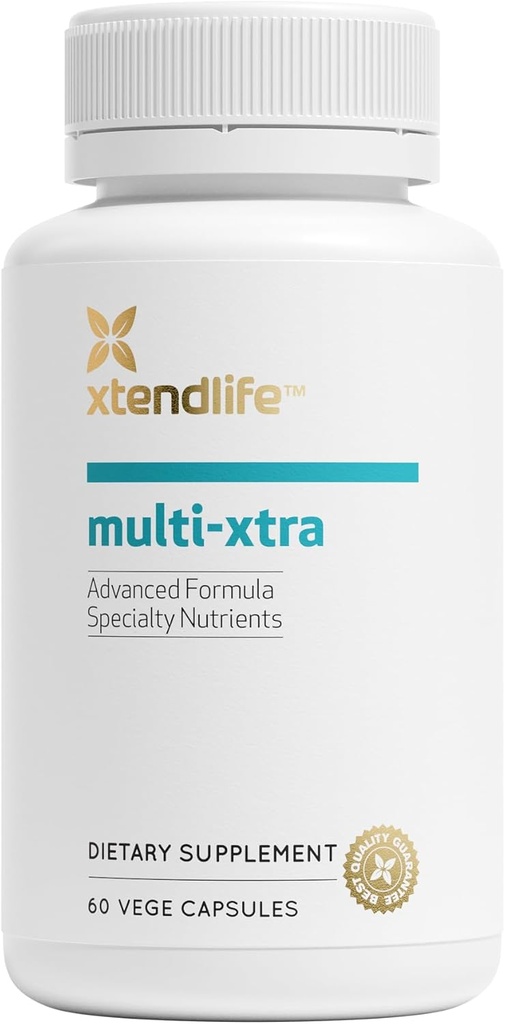 Xtendlife Multi-Xtra Multivitamin for Immune, Heart & Energy Support - 40+ Bio kullanılabilir Vitaminler, Mineraller, Antioksis & Herbs - Erkekler, Kadınlar ve Çocuklar için - 30 Gün Supply