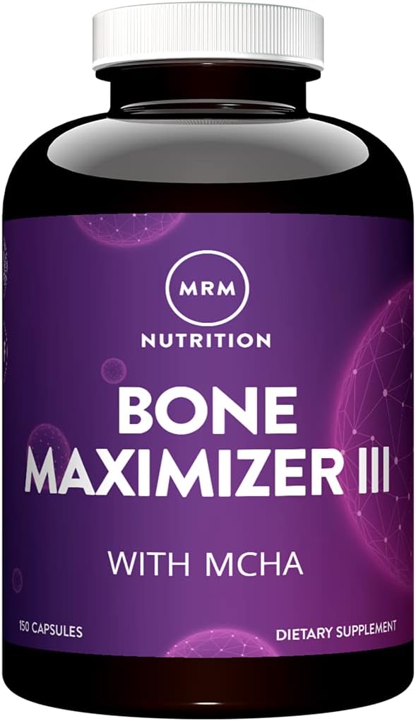 MRM Beslenme Bone Maximizer® III | MCHA + Vitamin D3 + Vitamin K2 | Bone Health | High Potency | Key Vitamins and Minerals for Bones | 50 Hizmet