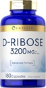 Carlyle D-Ribose Capsules | 3200 mg | 180 Pills | Gelişmiş Formula | Non-GMO, Gluten Free Supplement Supplement