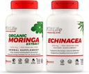 Full Life Moringa and Echinacea Capsules - Herbal Supplement - Moringa Pills for Women and Men - Natural Energy Branson - Kosher, Gluten-Free - Veggie Caps