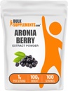 BulkSupplements.com Aronia Extract Toz - Aronia Berry Ekstraksiyon, Chokeberry Supplement - Gluten Free, 1g per Service, 100g (3.5 oz) (Pack of 1)
