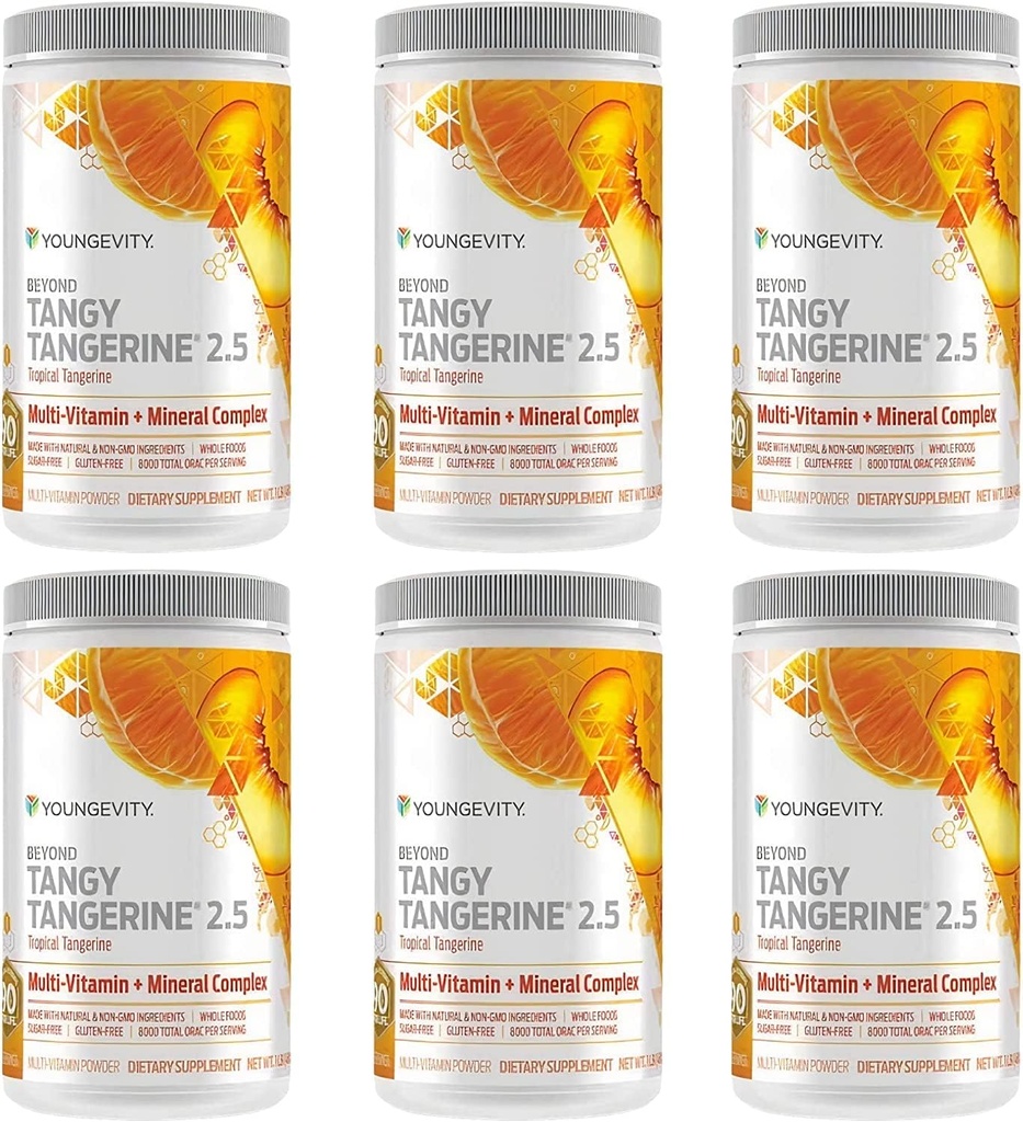 Tangy Tangerine 2.5 Tropikal Tangerine Ultimate Multi-Vitamin & Mineral Kompleksi - Doğal ve Tüm Gıdalarla Yapıldı | 8,000 ORAC (6)
