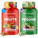 Συμπληρώματα φρούτων και λαχανικών - Nature Fruits and Vegan - Vegan, Non GMO, Soy Free, Superfood Vitamins & Minerals Διατροφική Ισορροπία - (Σύνολο 180 κάψουλες - Συσκευασία των 2) Κατασκευασμένο στις ΗΠΑ