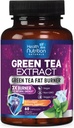 Green Tea Extract Pills - Doğal Enerji için %98 Standartlaştırılmış EGCG 1300 mg 3X Güç - Kalp ve Antioksi Sağlığı Herbal & Immune Support Supplement Polyols & Catechins - 60 Capsules