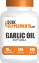 BulkSupplements.com Σκόρδο λάδι Softgels - Aged συμπλήρωμα σκόρδο, Odorless - Χωρίς γλουτένη, 1 Softgel ανά υπηρεσία (10mg), 365 Count (πακέτο του 1)