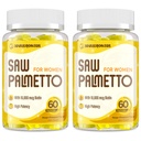 Kadınlar için Palmetto - FB Blocker Saç Büyüme Tamam - 500 mg Potent Saw Palmetto Saç, Skin, Nails, Urinary Wellness - Mango-Pinele Flavor - 120 Gummies
