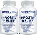Araştırma Gerçekleştirilmiş® Prosta Relief - Saw Palmetto ve Bioperine® - Prostate Health; Bladder & Urinary Health, Drive ve Performans; Pure Natural, 90 Capsules (Pack of 2)
