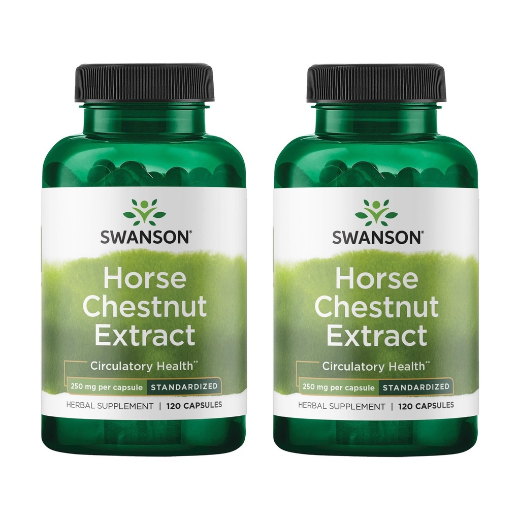 Swanson Horse Chestnut 22% Aescin (Standardized) 250 Milligrams 120 Κάψουλες (2 Συσκευασία)