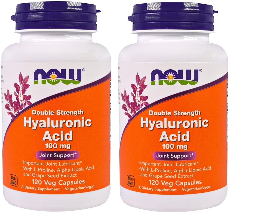 Şimdi Gıdalar - Hyaluronic Acid 100 mg - 120 Veg Capsule (Pack of 2)