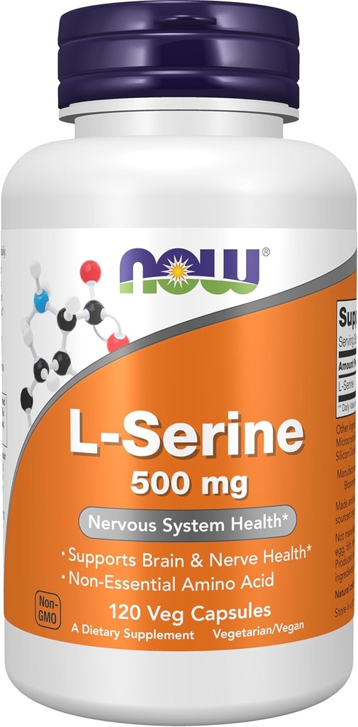 Şimdi Tamamlar, L-Serine 500 mg, Nervous System Health, 120 Veg Capsules