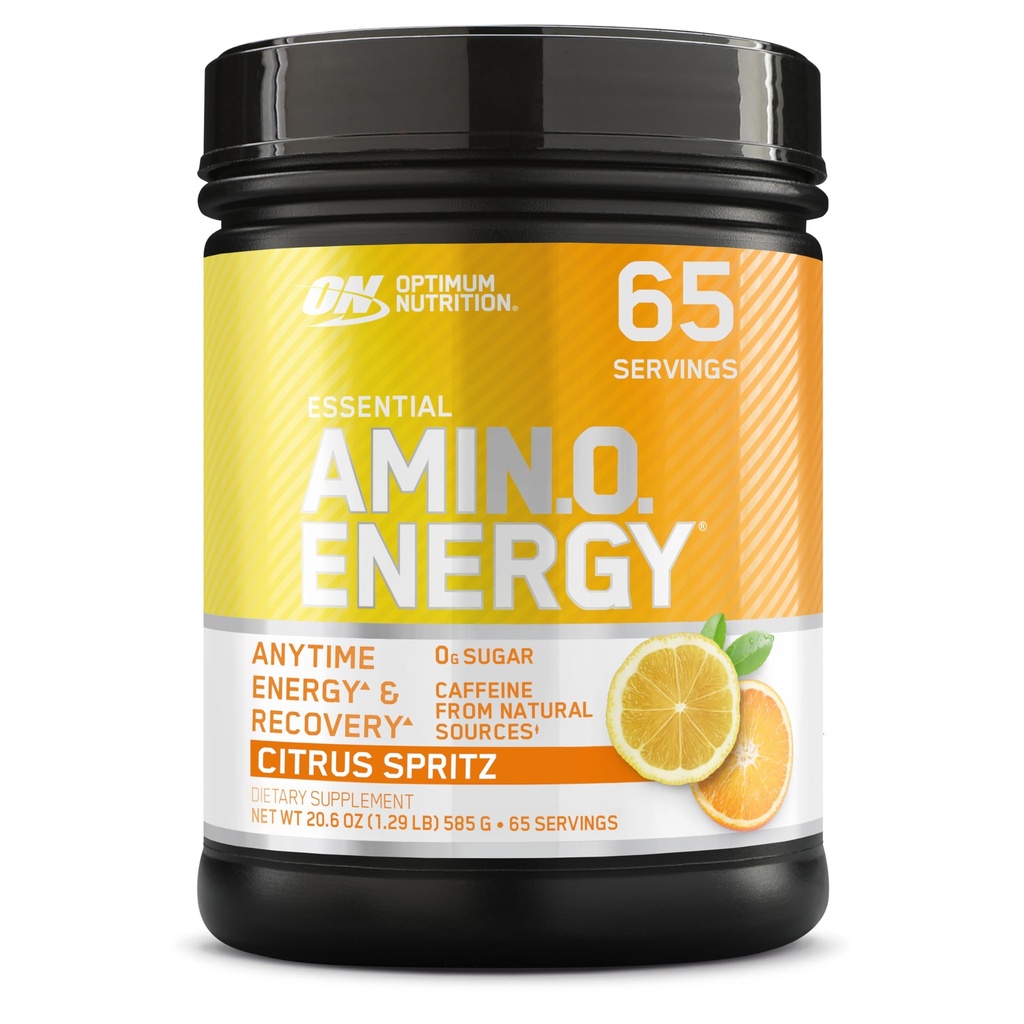 Optimum Nutrition Amino Energy - Pre Workout with Green Tea, BCAA, Amino Acids, Keto Friendly, Green Coffee Extract, Energy Powder - Citrus Spritz, 65 Servings (Packaging May Vary)
