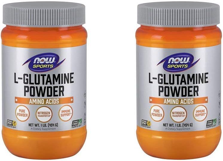 Şimdi Gıdalar L-Glutamine Pure Toz, 16 Ounce (Pack of 2)