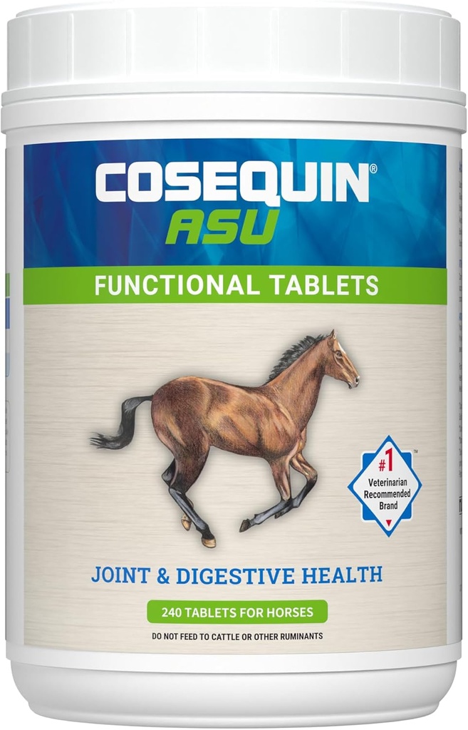 Nutramax Cosequin ASU Joint & Digestive Health Fonksiyonel Tabletler Atlar için 240 Tablet,