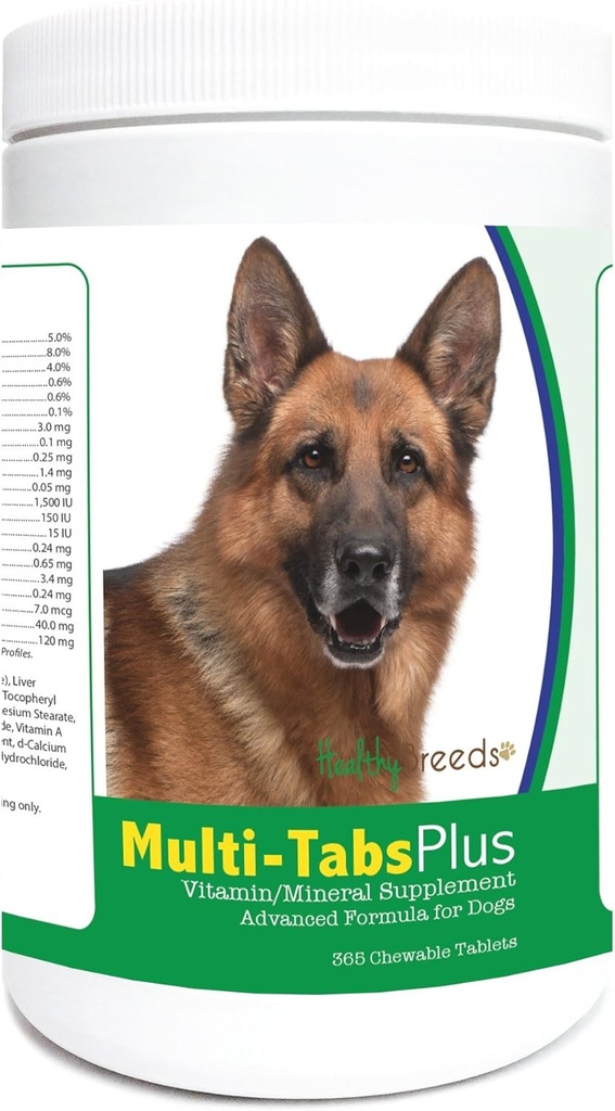 Sağlıklı Breeds Alman Çoban Multi-Tabs Plus Chewable Tabletler 365 Count