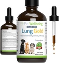 Pet Wellence Lung Gold for Dogs & Cats - Vet-Former - Lung & Respiratory Immune Support, Open Airways, Easy Breathing - Natural Herbal Supplement 4 oz (18 ml)