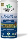 ORGANIC INDIA Psyllium Husk Powder - Pre & Probiotic Fiber Supplement, Organic Psyllium Husk Fiber Supplement, Whole Psyllium Husk Kowder Unflaved, Dietary Fiber, USDA Organic, Gluten Free - 10 Oz
