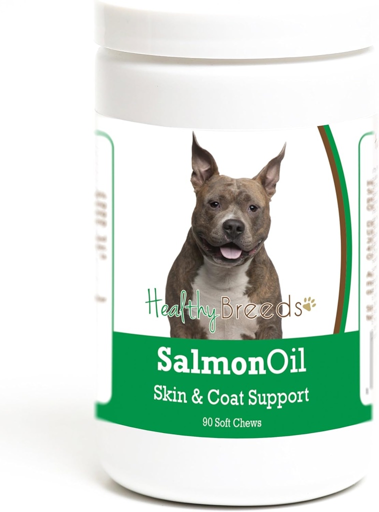 Sağlıklı Breeds Amerikan Staffordshire Terrier Salmon Oil Soft Chews 90 Count