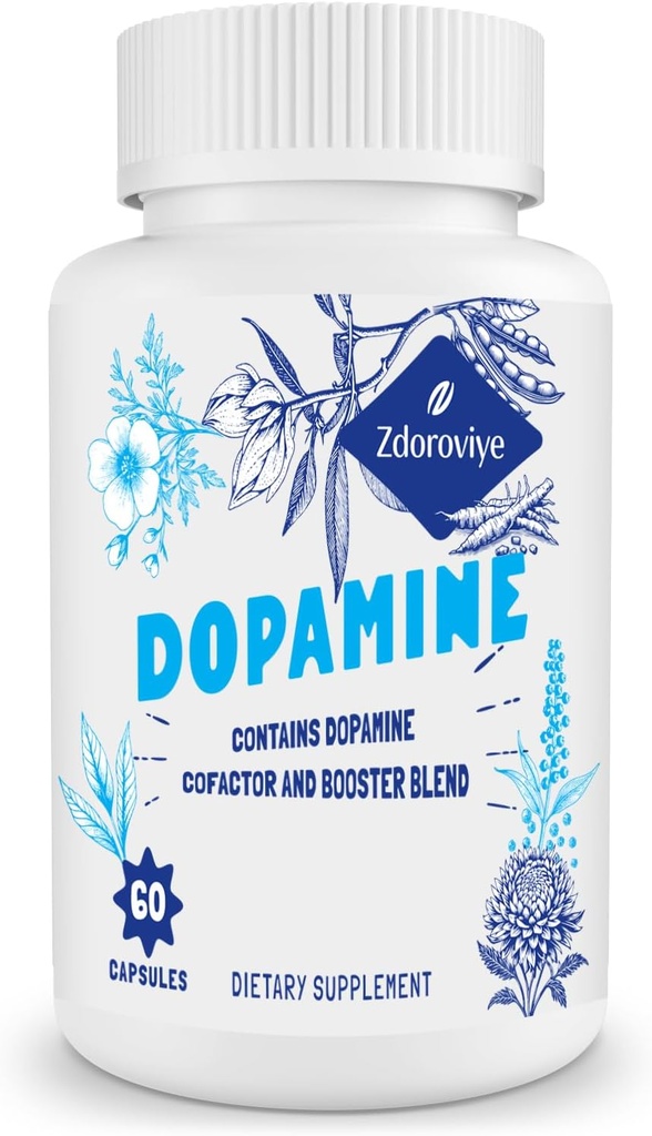 Dopamine Supplements for Men and Women - Contains 500mg Mucuna Pruriens Extract (40% L-DOPA) - 60 Capsules (1 Pack)