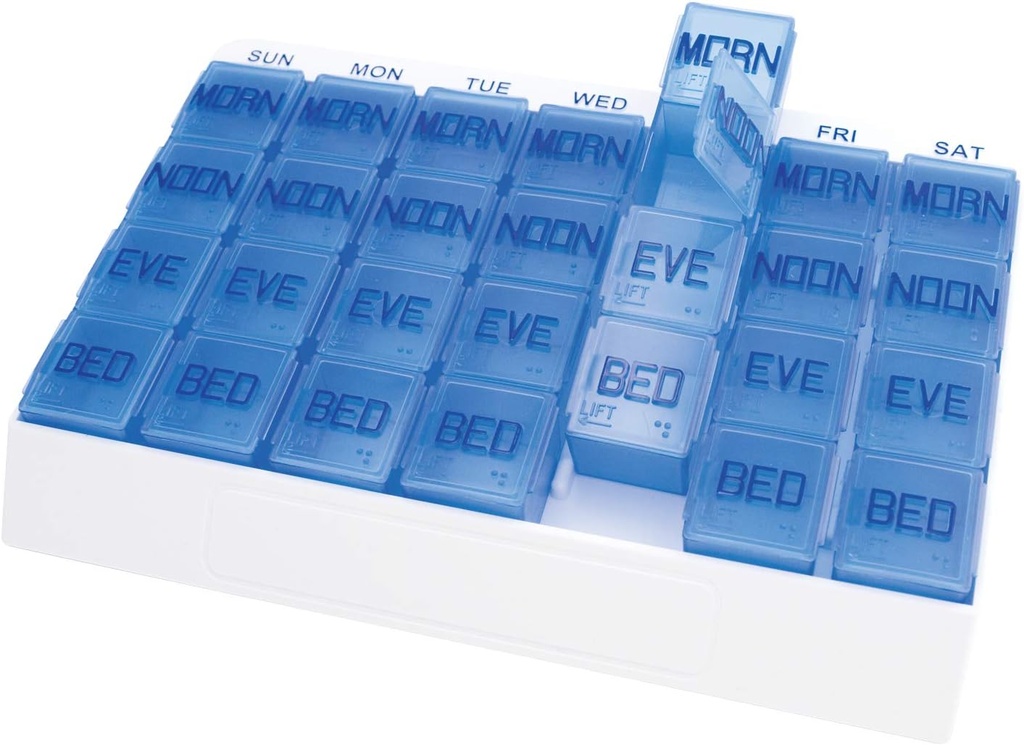 Apex 7 Ημέρα 4-Times-Per-Day Medi Tray Pill Organizer (Large)