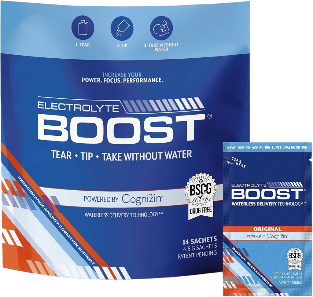 Cog (28) ile Toz Paketleri Su Olmaz, Hydration Supplement, No Sugar, No Stevia, No Caffeine, No Water Needed, Dissolves in Mouth, 14 Pack