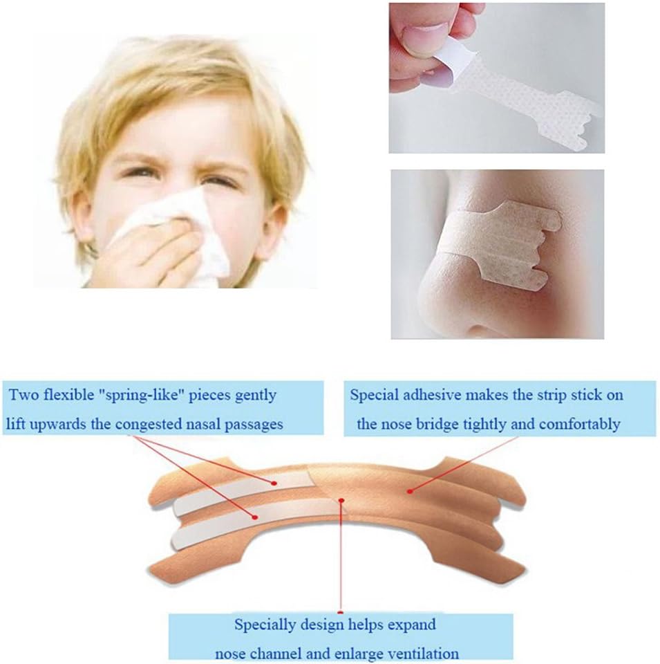 30 Natural Drug-Free Kids Better Breath Nasal Strips for Nasal Congestion, Alerji, Cold, Flu, Sinus, Thingsy Nose, Snoring, Deviated Septum, Sleep Aid, Athletic Performance - Ages 5 and Above