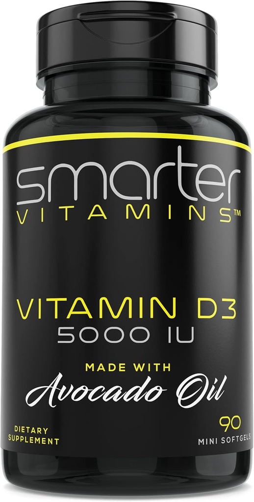 Έξυπνη βιταμίνη D3 5000 IU σε λάδι Avocado 125mcg - 90 Mini Softgels