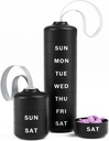 Betife Cute Pill Organizer, Low Weekly Pill Box for Travel, Cute Daily Pill Case 7 Day, 7 Büyük Dayanıklı Karşılaştırmalar, Sturdy ABS Pill gain for Vitamin Supplement Medicine (Black)