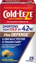 Cold-Eeze Plus Defense Natural Citrus with Elderberry Çinko Lozenges, Homeopathic Cold Remedy, Shortens Common Cold Belirtileri, Sambucus Nigra, Echinacea ve Rose HIPS ile Immune Health, 25 Ct