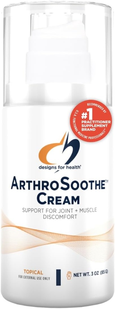 Sağlık ArthroSoothe Cream için tasarımlar - Kas & Ortak Destek Topical Lotion - Özellikler Hyaluronic Acid & Glucosamine - Peppermint, Eucalyptus & Tea Tree Essential Oils - Non-GMO - 3 ozzz