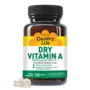 Country Life Vitamin A 10. 000 IU - Immune Support, Skin & Eye Health Supplement, Certified Gluten- Free, Vegan, Hahal, Kosher, 50% Beta- Carotene & 50% Retinyl Palmitate, Εύκολη Απορρόφηση - 100 δισκία
