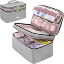Tıp Depolama Bag Pill Şişe Organizer, Portatif Küçük Pouch Seyahat İlaçları Acil Ev İlk Yardım Kutusu Kit (Gray) için Plastik Organize (Gray)