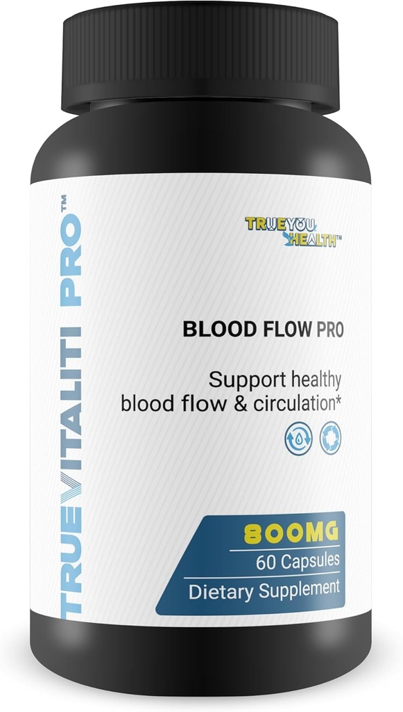 Gerçek Vitaliti Pro Blood Flow Pro L-Arginine - Gerçek Yaşam Erkek Kan Akışı ve Koşullar Sağlığı için En İyi Bağışlama Supplement - L-Arginine Mens Circulation Supplement - Help Blood Flow