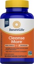 Renew Life Detox Cleanse More, Μειώνει το Μπλόφασμα και Αποκαθιστά την Κανονικότητα, Διανυκτέρευση Ανακουφίζει, Σόγια, Γαλακτοκομικά και Χωρίς Γλουτένη, 100 Κάψουλες