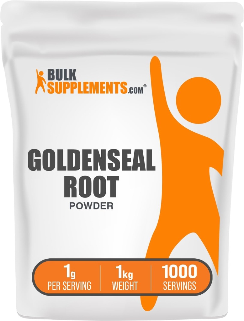 BulkSupplements.com Goldenseal Powder - Βότανο συμπλήρωμα, που προέρχεται από Goldenseal Root - Vegan & Gluten Free, 1g ανά Σερβίρισμα, 1kg (2,2 λίβρες) (Pack of 1)