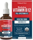 BioActive Vitamin B12 1000 mcg | Contains 3 BioActive Forms B12 Plus Metilfolate Copha - Me12, Adenosyl B12 & Hydroxy B12 | Sublingual Form, Cherry Flavor, Organic, Vegan (180 hizmet)