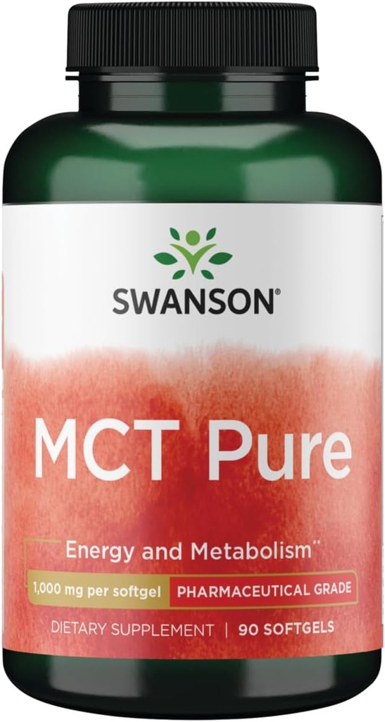 Swanson Pharmaceutical Grade Mct Pure 1000 Milligrams 90 Sgels