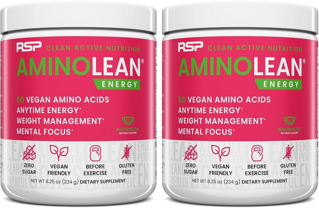 RSP NUTRITIONEnergyLean Pre Workout Toz, Amino Asits & Natural Caffeine, Preworkout Boost for Men & Women, 30 Serv (Pack of 2)