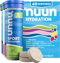 Nuun Hydration Electrolyte Tablets - Νάτριο, Κάλιο, Χλωριούχο, Ασβέστιο, Μαγνήσιο, 1g & 0g Sugar Drink Mix 