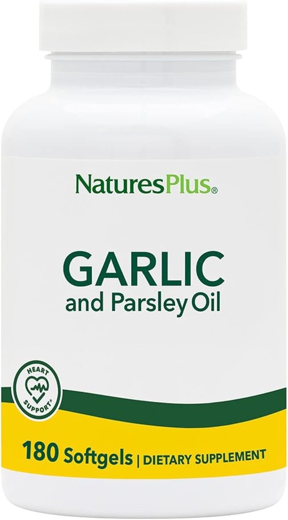 Doğalar Plus Garlic & Parsley - Doğal olarak Sağlıklı Cholesterol & Blood Basınç Düzeyleri - 180 Softgels (180 Hizmet)