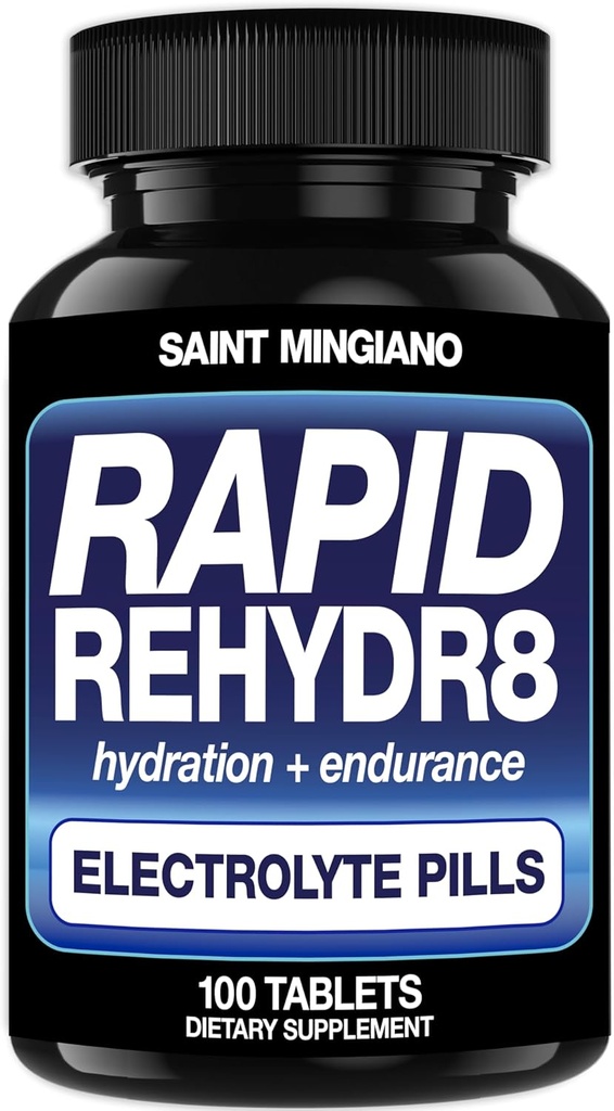 Hızlı Rehydr8 Electrolyte Tabletler 100 Capsules – Cramping ve Desteklerin Kas Endurance ve Recovery Önlenmesinde Hydration Pills Aid - 100 Easy to Swallow Capsules