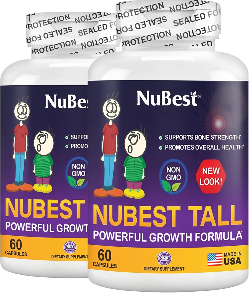 Nu Best Tall | Support Bone Strength, Bone Health, Supportd Immune and Whole Body Wellness withdis, Collagen, and Herbs for Ages 5+ & Young | Pack 2 | 2 Ay Supply
