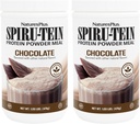 NaturesPlus SPIRU-TEIN, Chocolate - 1.05 lbs, 2 Paket - Plant-Based Protein Shake - Non-GMO, Vegetarian, Gluten Free - 34 Total Services