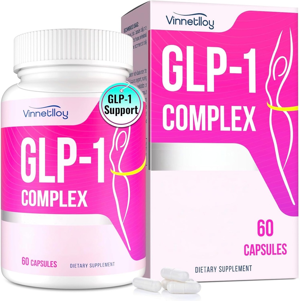 GLP-1 Women & Men, GLP1 Supplements Women GLP-One Probiyotiks with Akkermansia Probiyotik, Natural GLP1 for Immune, Digestion, Gut, GLP-1 Levels and General Health, Vegan - 60 Capsules