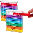 MEDca Haftalık Pill Organizer, Four Times-a-Day, Stackable AM/PM Karşılaştırmalı 2 Banyo Paketi
