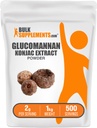BulkSupplements.com Glucomannan Toz - Konjac Root Extract Toz, Glucomannan Supplements - Gluten Free, 2g per Service, 1kg (2.2 lbs) (Pack of 1)