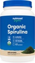 Nutricost Organik Spirulina Toz 2 LB - Pure, Sertifikalı Organik Spirulina
