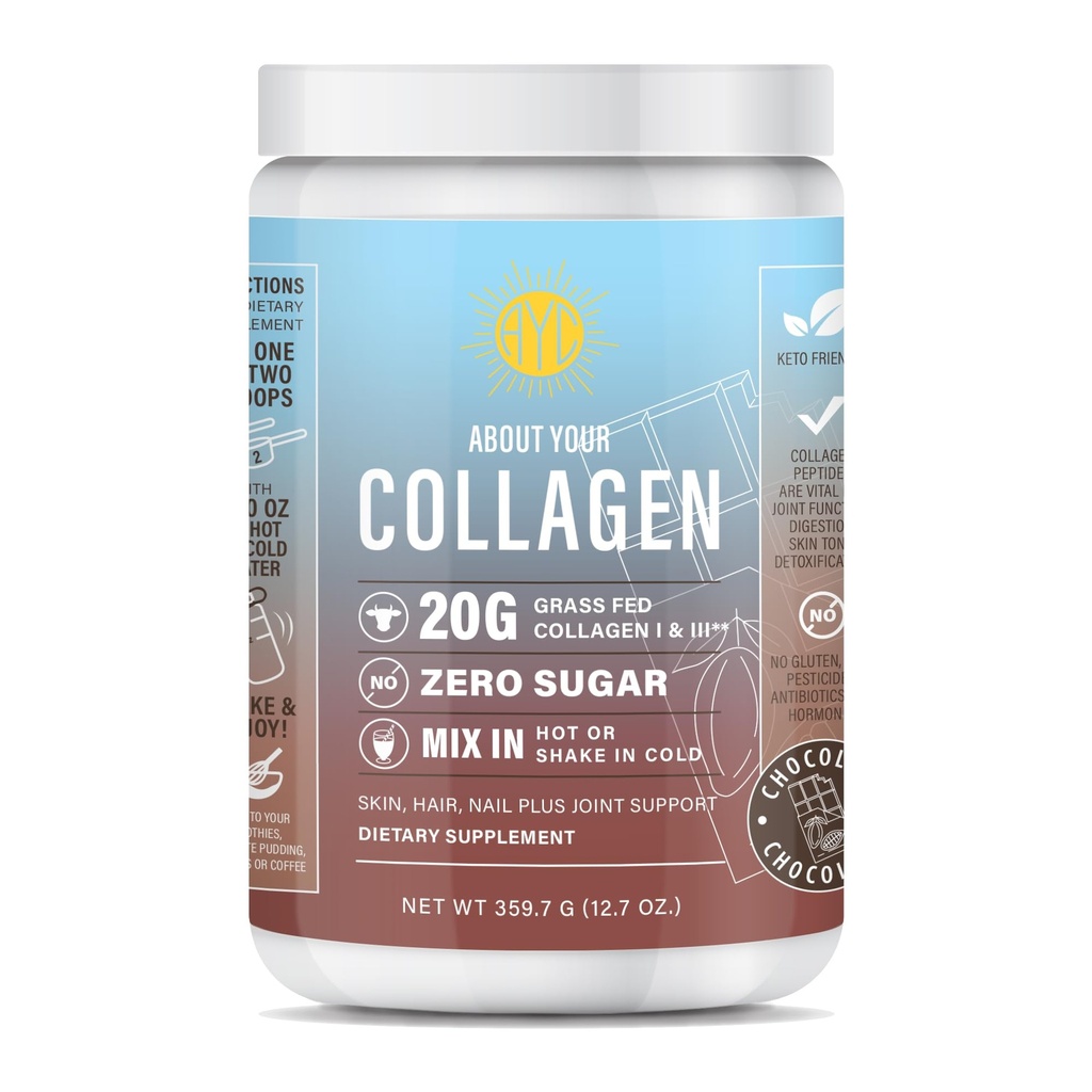 Chocolate, Toz, Grass Fed Hydrolyzed Type 1&3 Collagen, Saçları, Skin, Nails, Bones, Ortak Sağlık (30 Hizmet) (Chocolate)