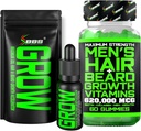 Ayıd growth Kit w/Grow XXL Beard Oil /Serum for Face Saç Büyümesi Erkekler için + En Güçlü 6 20.00006 14-in-1 BIOTIN Yüz Saç Büyümesi Erkekler Için Vitaminler - Amerika'da Formüle Edilmiş