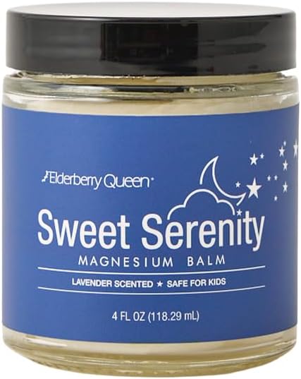 Elderberry Queen Sweet Serenity Magnezyum Balm Için Uyku 4 oz, Kid Safe (Lavender)